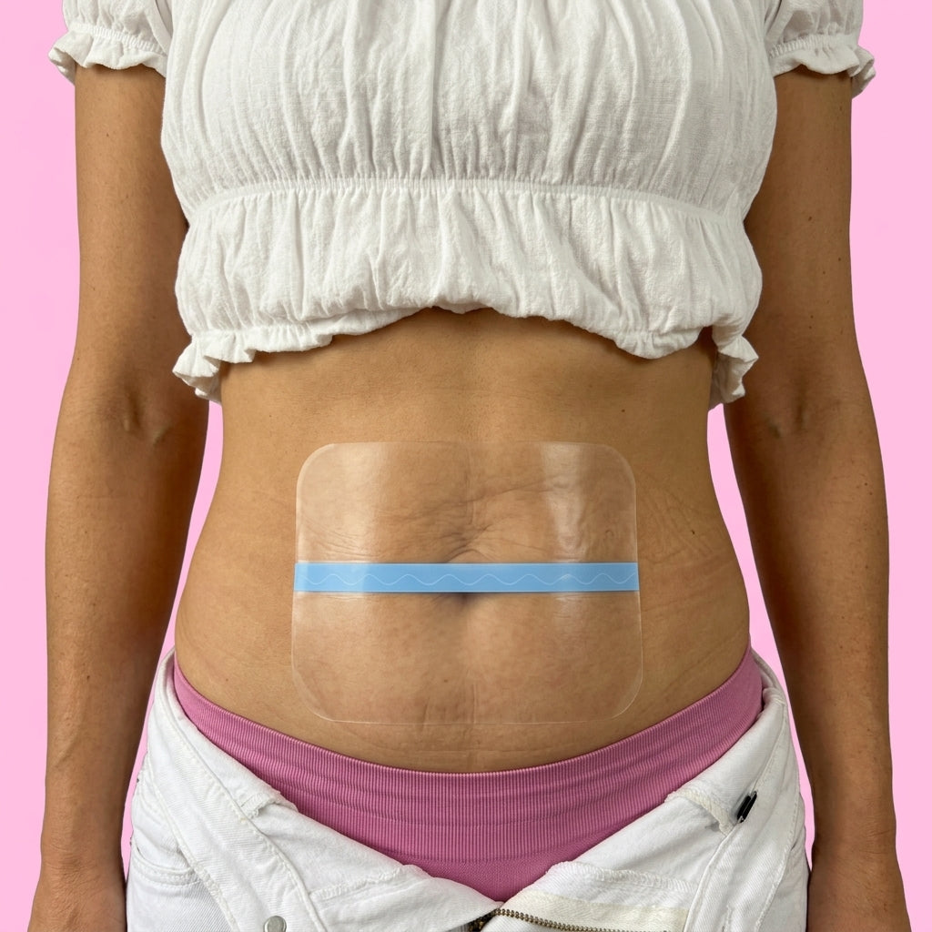 Cinta Tersanova puesta en el abdomen