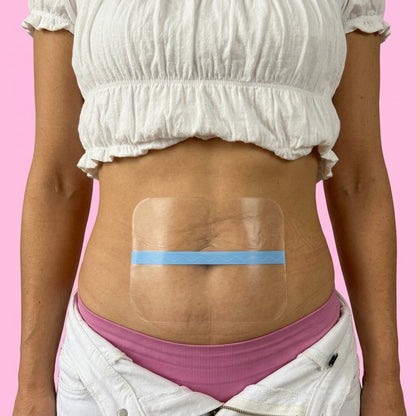Cinta Tersanova puesta en el abdomen
