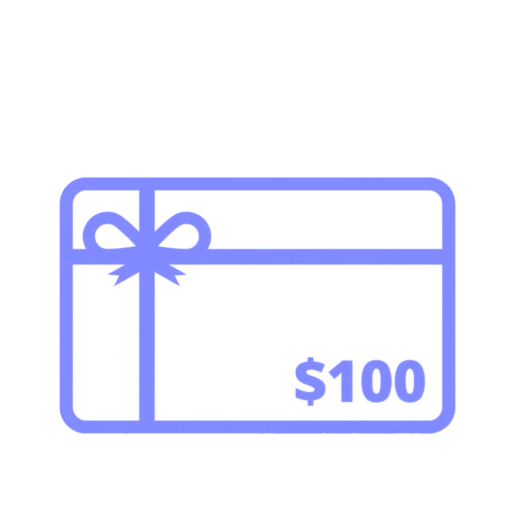 Tarjeta de regalo de $100